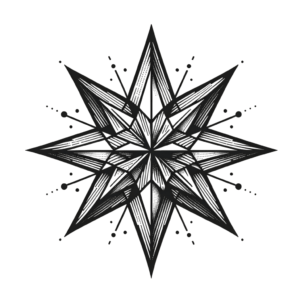 Geometric Style Celestial Star