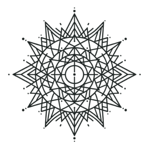 Geometric Sun With Interlocking Shapes