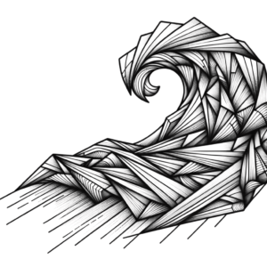 Geometric Wave With Angular Shapes