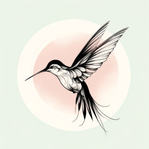 Hummingbird With A Subtle, Pastel Background