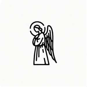 Ignorant Style Angel With Simple Lines