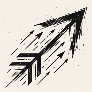 Ignorant Style Arrow With A Rough, Sketchy Look