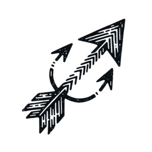 Ignorant Style Arrow With Rough, Hand-Drawn Look