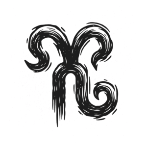 Ignorant Style Capricorn Symbol With Rough Lines