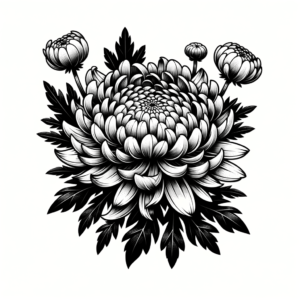 Ignorant Style Chrysanthemum With Bold Features