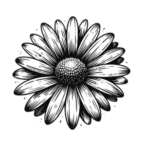 Ignorant Style Daisy With Thick Lines