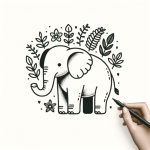 Ignorant Style Elephant With Simple Shapes