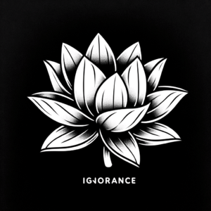 Ignorant-Style Lotus Flower With Bold Lines