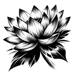 Ignorant-Style Lotus With Bold Strokes