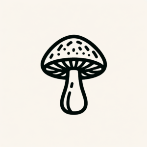 Ignorant-Style Mushroom With Bold, Simple Design