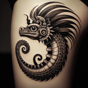 Ignorant Style Quetzalcoatl With Bold Outline