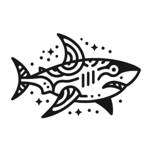 Ignorant Style Shark Tattoo With Simple, Bold Shapes
