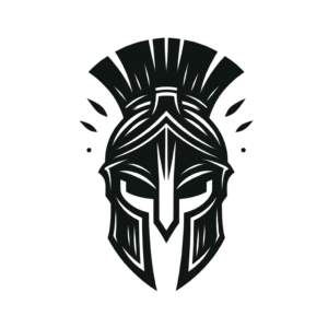 Ignorant Style Spartan Helmet With Bold Outlines