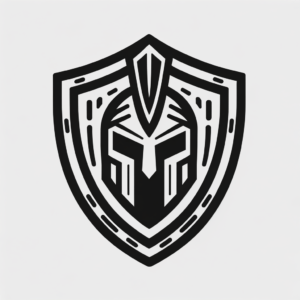 Ignorant Style Spartan Shield With Thick Outlines