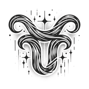 Ignorant Style Taurus Symbol With Uneven Lines