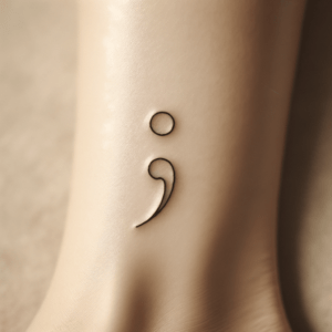 Intricate Fine Line Semicolon