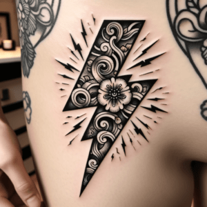 Japanese Lightning Bolt With Artistic Details