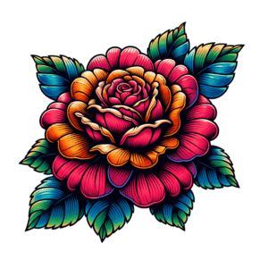 Japanese Rose With Vibrant Colors