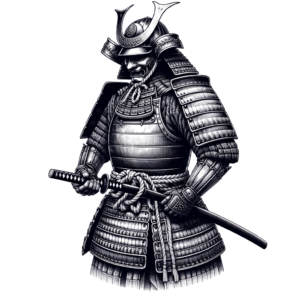 Japanese Samurai With Traditional Armor