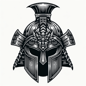 Japanese Spartan Helmet With Samurai Details