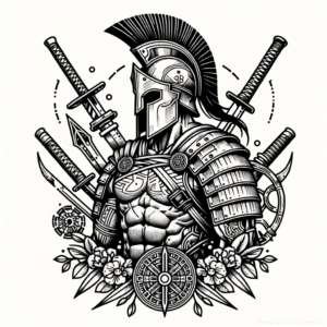 Japanese Spartan Warrior With Samurai Influences