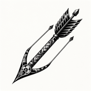 Japanese-Style Arrow With Traditional Motifs