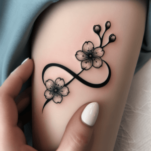 Japanese Style Infinity With Cherry Blossoms