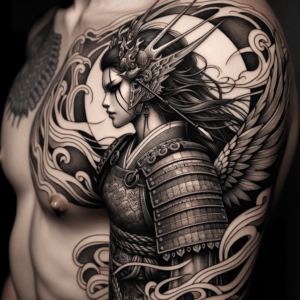 Japanese Valkyrie With Traditional Attire