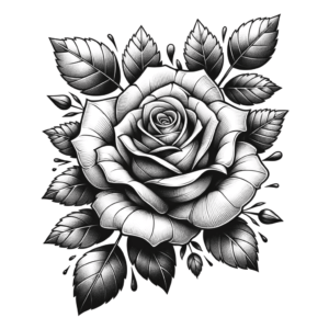 Life-Like Rose With Shadows