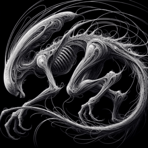 Linework Alien With Clean, Crisp Lines