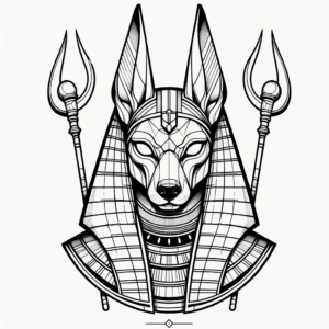 Linework Anubis With Clean Lines