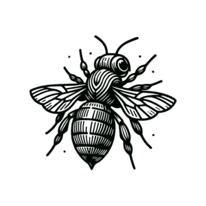 Linework Bee With Precise Lines