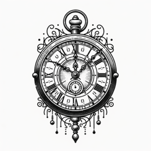 Linework Clock With Precise Lines