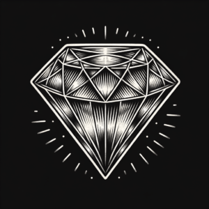 Linework Diamond With Clean, Defined Lines
