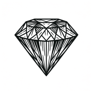 Linework Diamond With Precise Lines