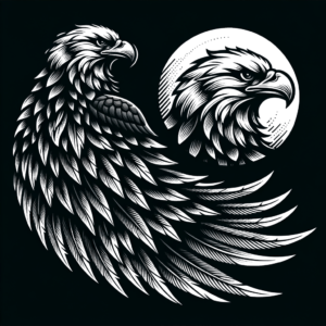 Linework Eagle With Sharp Lines
