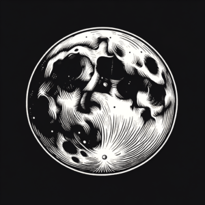 Linework Moon With Clean, Sharp Lines