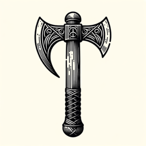 Linework Viking Axe