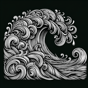 Linework Wave With Complex Patterns