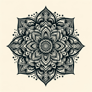 Mandala Pattern Integrated Into A Flower Design