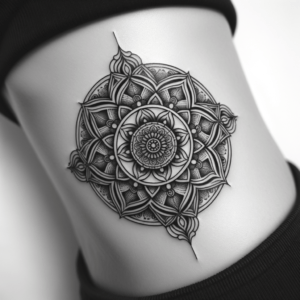 Mandala With A Mix Of Geometric And Organic Shapes