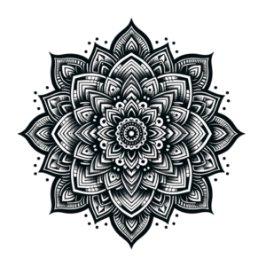 Mandala With A Mix Of Geometric And Organic Shapes