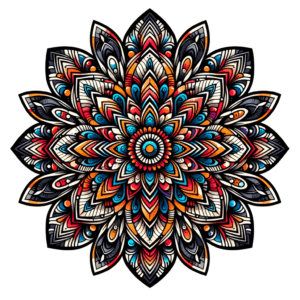 Mandala With Bold, Abstract Shapes And Vibrant Colors
