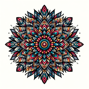 Mandala With Bold, Abstract Shapes And Vibrant Colors