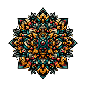 Mandala With Bold, Abstract Shapes And Vibrant Colors