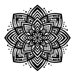 Mandala With Bold, Geometric Shapes And Clean Lines