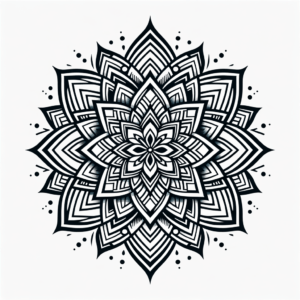 Mandala With Bold, Geometric Shapes And Clean Lines