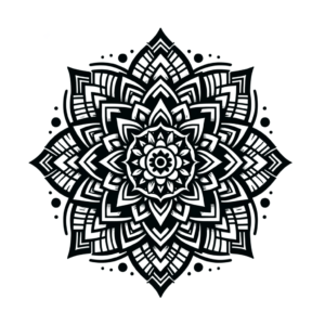 Mandala With Bold, Geometric Shapes And Clean Lines