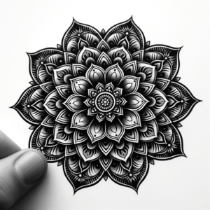 Mandala With Bold, Graphic Patterns And High Contrast