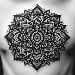 Mandala With Bold, Tribal-Inspired Patterns And Strong Lines